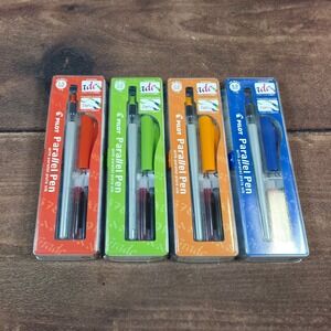 Pilot Parallel Pen Calligraphy Set OS Multicolor NEW 4 Nib Sizes 1.5-6.0mm